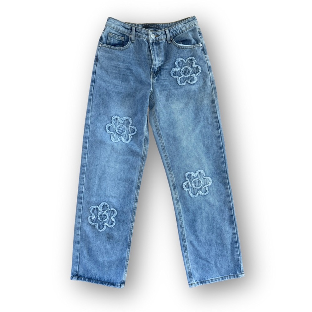 NWOT Cali 1850 Daisy Patch Boyfriend Jeans Size 5 - Picture 6 of 7